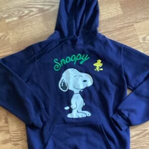 Snoopy Graphic Hoodie in Navy Blue